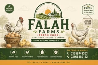 Fresh Desi Organic Eggs with Deep Orange Yolks - Falah Farms Islamabad