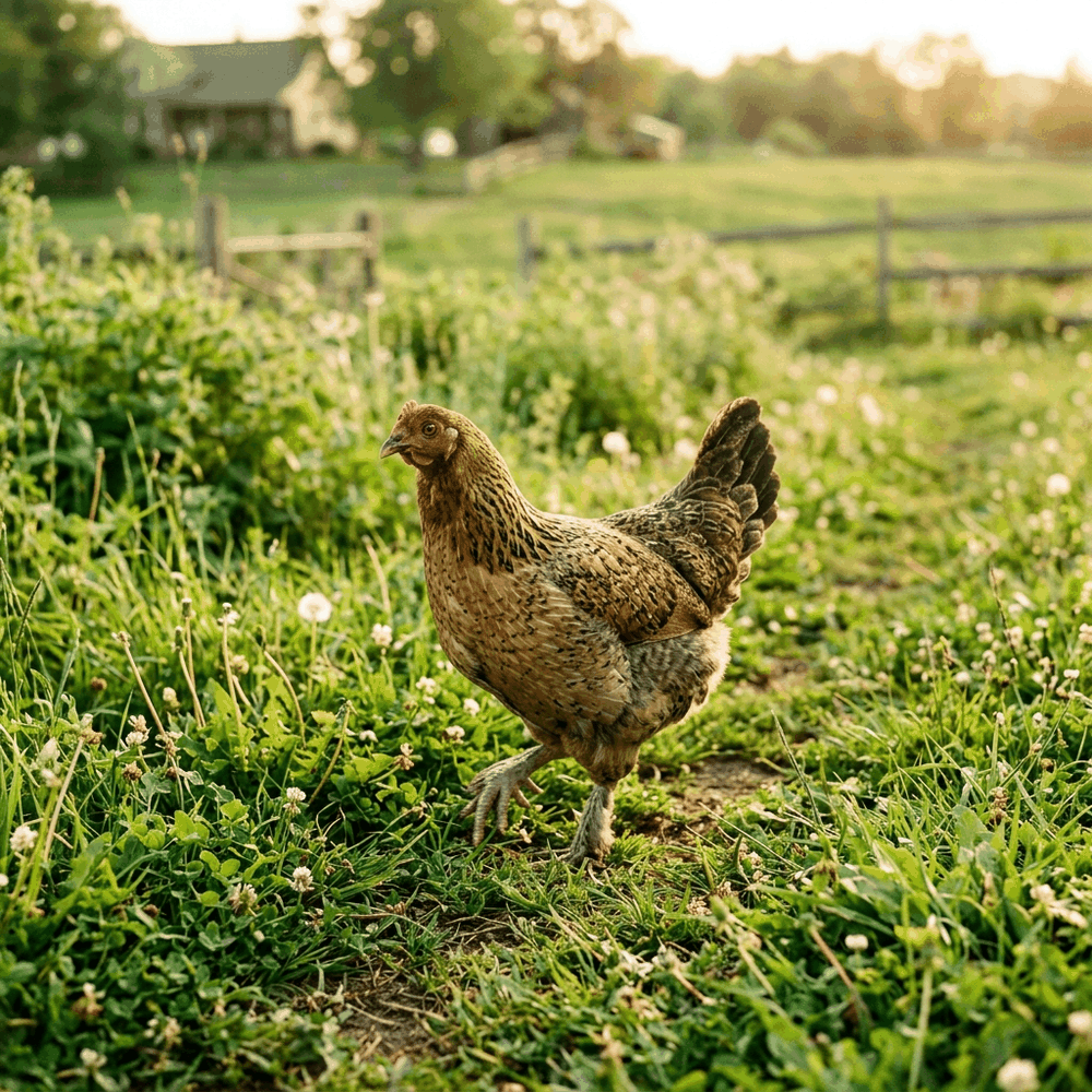 Native Desi hen at Falah Farms